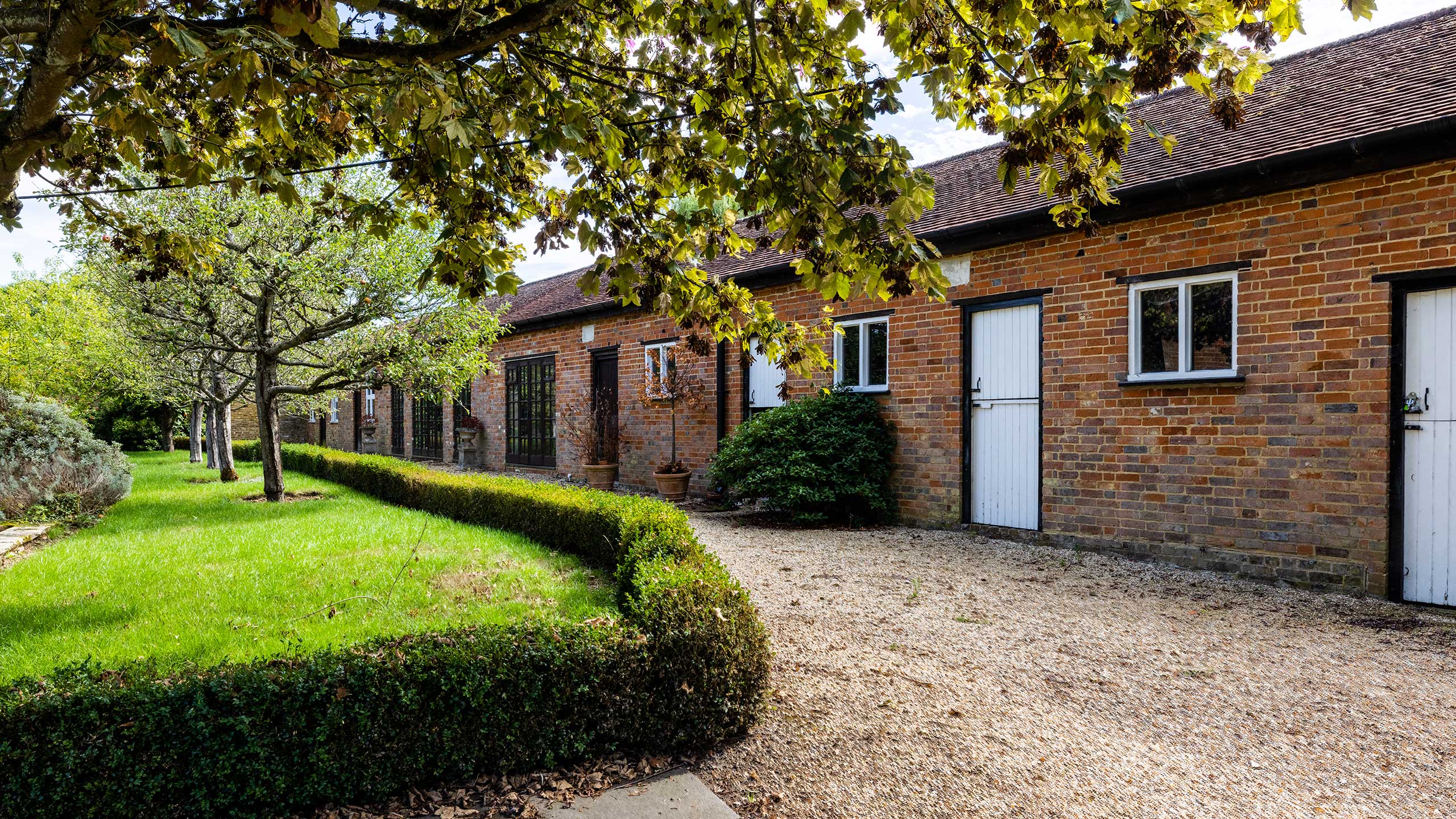 Barn conversion image from courtyard view